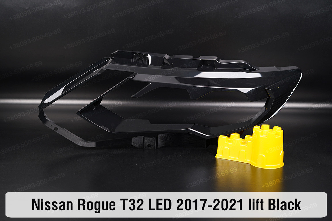 Декоративна маска зовнішня Nissan Rogue T32 LED Black (2017-2021) рест ліва, фото 1