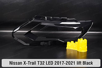 Декоративна маска зовнішня Nissan X-Trail T32 LED Black (2017-2021) рест ліва