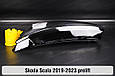 Скло фари Skoda Scala (2019-2023) дорест ліве, фото 3
