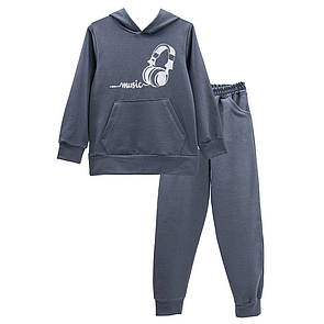 Костюм підлітковий для хлопчика з принтом Music двунитка