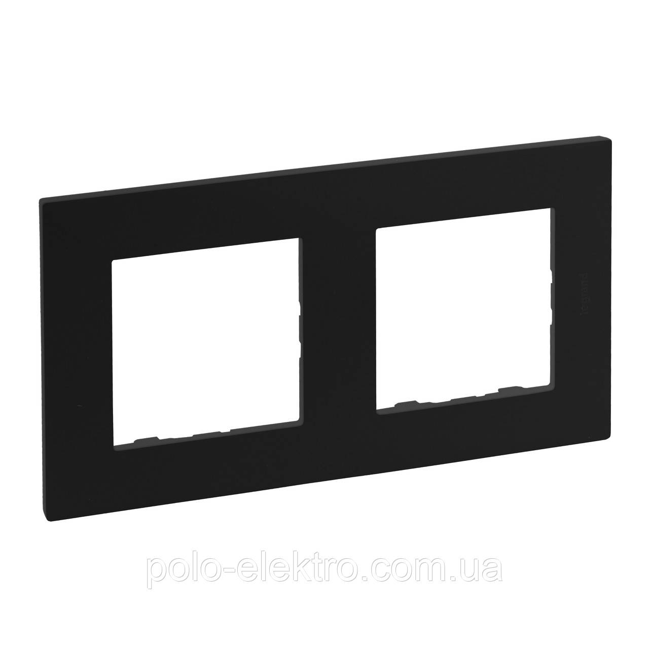Рамка 2-постова колір чорний Niloe Step Legrand