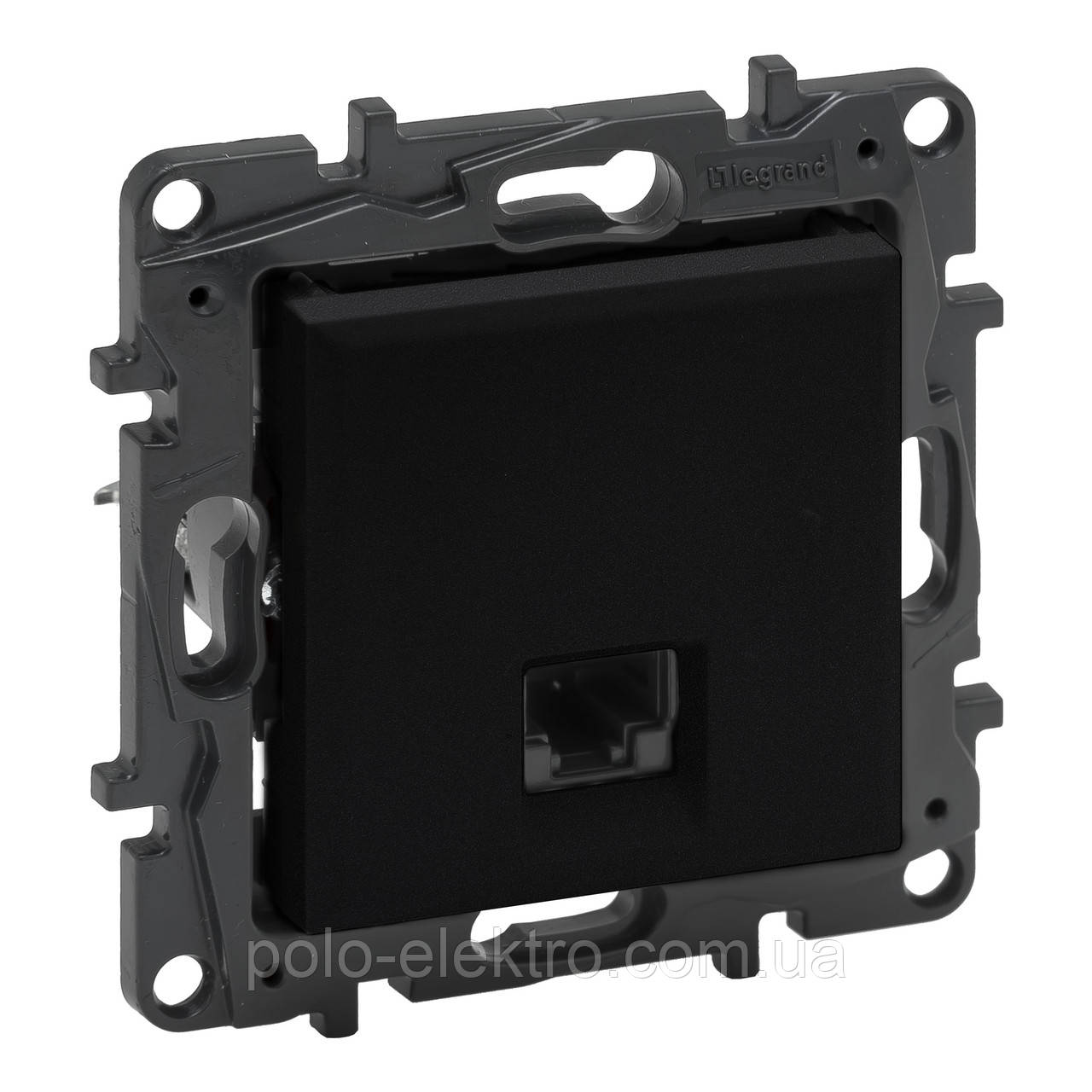 Розетка інформаційна RJ45 CAT5e UTP колір чорний Niloe Step Legrand