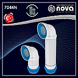 Гнучка армована труба для підключення унітазу Ø110 під кутом 90 довжина 500 мм NOVA 7044N, фото 3