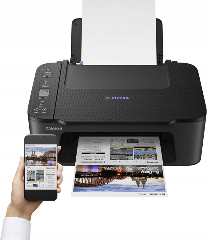 Струменевий Wi-fi принтер для друку БФП 3в1 сканер та копір Canon Pixma TS3450 кольоровий для дому офісу з Led екраном