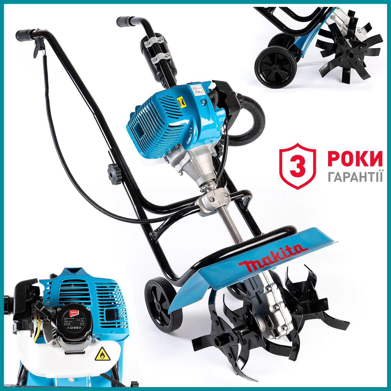 Культиватор бензиновий Makita BC 630 (5,5 кВт 2-тактний) Мотокультуратор Макіта для городу та саду bs