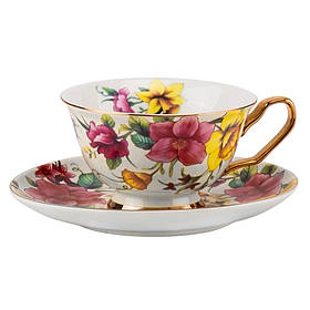 Кружка з блюдцем “Vintage Bloom”, 200 мл ELISEY