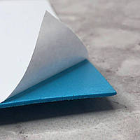 Фоаміран блакитний з глітером на клейовій основі 1,6 мм - 1 лист А4