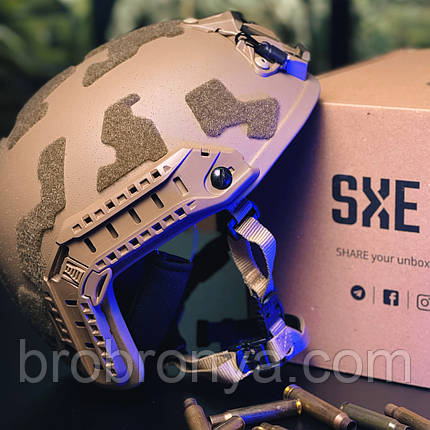 Балістичний шолом SHC LITE GEN. 3. Композит. Рівень захисту NIJ IIIA. Койот. Вага 1050 г., фото 1
