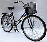 Дорожній 28 Лелека Харків (посилена спиця 3 мм) жіночий з кошиком міський Україна заводський велосипед дорожник, фото 3
