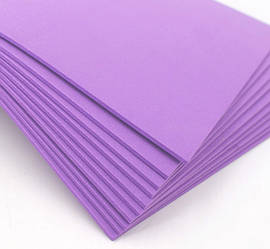 Фоаміран / Упаковка-10 аркушів / 2 мм / 30х20см / Бузок