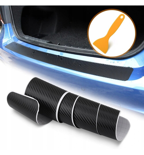 Плівка захисна на бампер від подряпин Карбон 3D Чорна 90х7,5см + лопатка