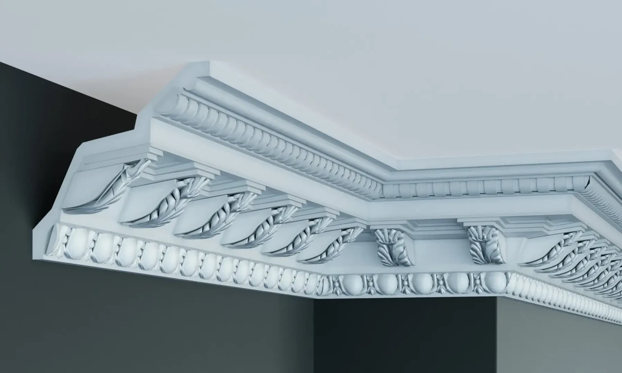 Карниз поліуретановий з орнаментом Gaudi Decor C 919, фото 1