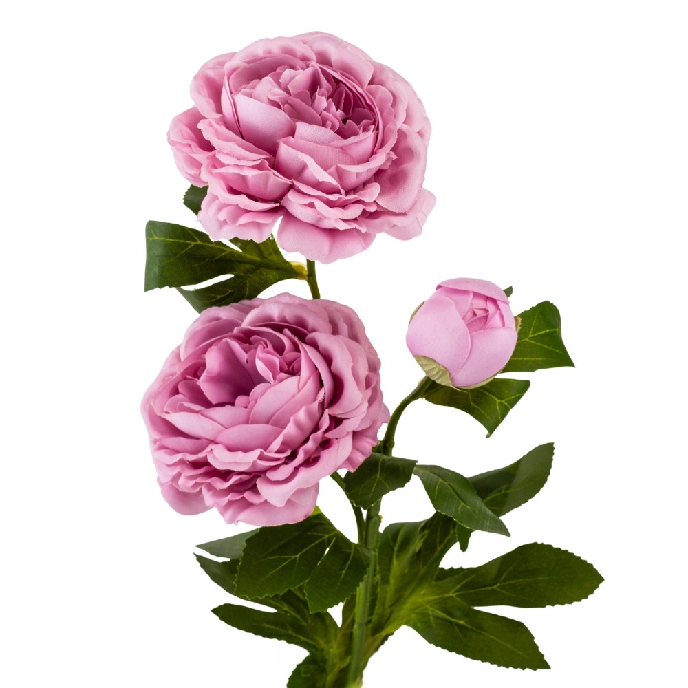Штучна троянда півонієвидна "Грація" з 3 бутонами, лілова, 56 см ELISEY, фото 1