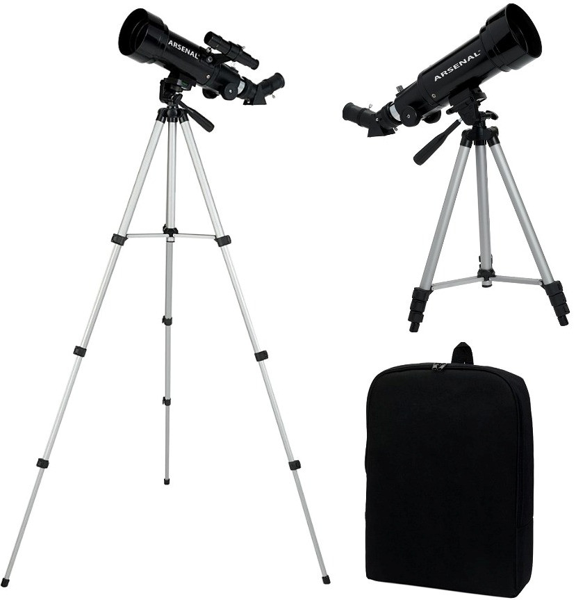 Телескоп Arsenal Travel 70/400 | Діаметр об'єктиву 70 мм, Фокусна відстань 400 мм | Рефрактор, Азимутальне монтування