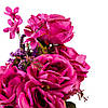 Букет “Квітковий коктейль” (7 бутонів троянд, 4 гортензії), фуксія, 51 см ELISEY, фото 2