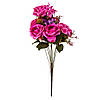 Букет “Квітковий коктейль” (7 бутонів троянд, 4 гортензії), фуксія, 51 см ELISEY, фото 3