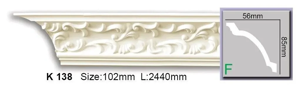 Карниз з орнаментом поліуретановий Harmony K 138, фото 1