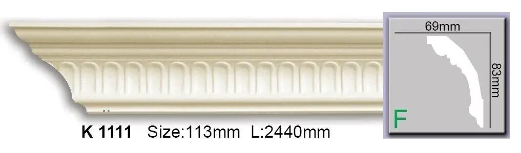 Карниз з орнаментом поліуретановий Harmony K 1111 Flexi, фото 1