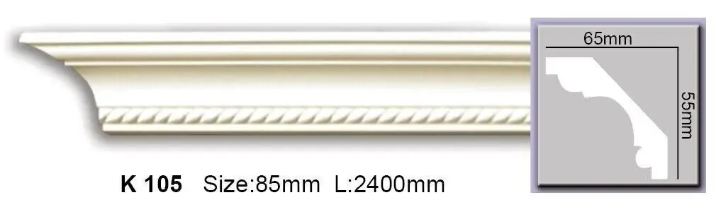 Карниз з орнаментом поліуретановий Harmony K 105, фото 1