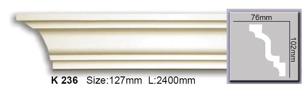 Карниз гладкий поліуретановий Harmony K 236 Flexi, фото 1