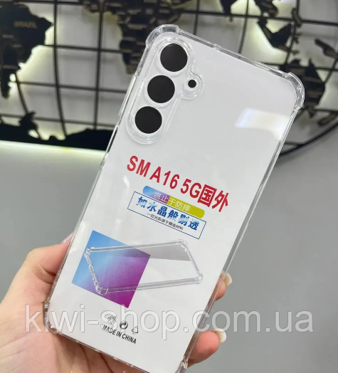 Чохол з посиленими кутами для Samsung A16 5G прозорий силіконовий Чохол на телефон самсунг галаксі А16