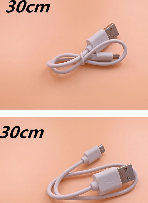 Кабель USB-micro USB 25 см білий