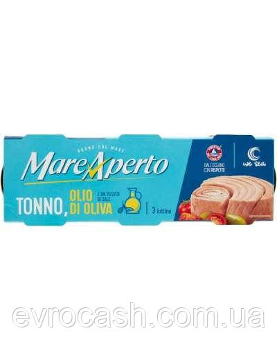 Тунець Mare Aperto  в оливковій олії 3*60 32 шт ящик