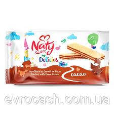 Вафлі Naty з шоколадним кремом160 г 18 шт ящик