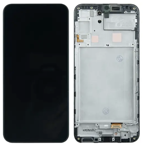 Дисплей (екран) для Samsung A245 Galaxy A24 4G, чорний, OLED, з широкою рамкою, фото 1
