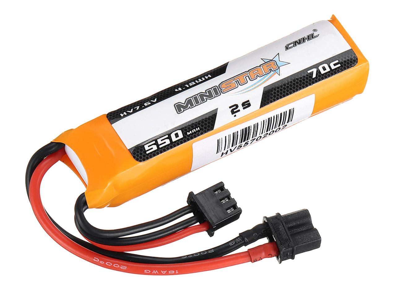 Акумулятор CNHL MiniStar HV 550 mAh 2S 70C для FPV і дронів