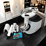 Електром'ясорубка з реверсом Rainberg 3800 Вт м'ясорубка соковижималка для томатів 1.5 кг/хв з насадками, фото 7