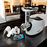 Електром'ясорубка з реверсом Rainberg 3800 Вт м'ясорубка соковижималка для томатів 1.5 кг/хв з насадками, фото 8