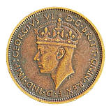 Британська Західна Африка 1 шилінг, 1947 Мітка монетного двору "Н" - Хітон, Бірмінгем, фото 2