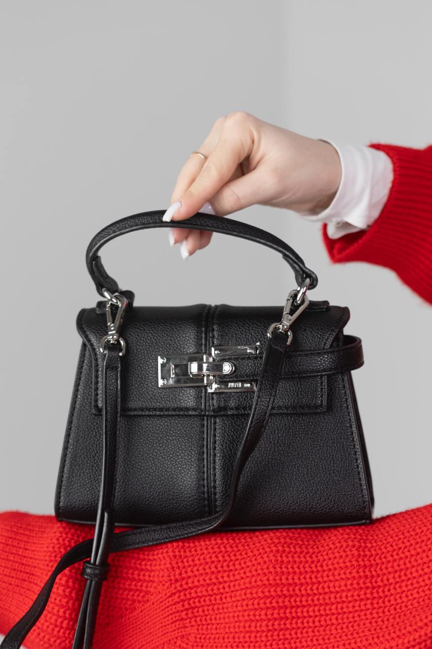 Жіноча сумочка JW PEI з натуральної шкіри чорна сумка джей ві брендова на подарунок для дівчини, фото 1
