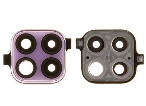 Скло камери для Huawei P40 Lite, рожеве, з рамкою