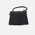 Жіноча сумочка JW PEI з натуральної шкіри чорна сумка джей ві брендова на подарунок для дівчини, фото 6