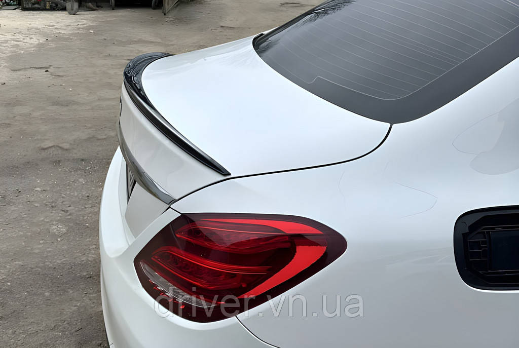 Спойлер LIP (Sunplex, черный) (125,9см*6см) для Mercedes C-сlass W205 2014-2021 гг