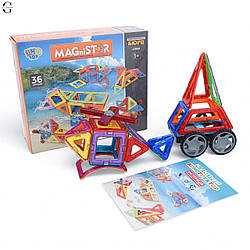 Магнітний конструктор на 36 деталій тільки магнітні Magnit/Magical/LIMO TOY