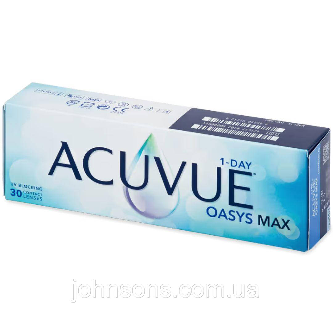 Лінзи Acuvue Oasys Max 1-Day 1уп (30 лінз| Одноденні контактні лінзи