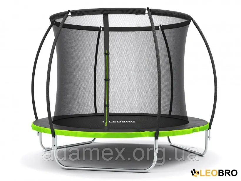 Дитячий батут із внутрішньою захисною сіткою 252 см LEOBRO Pro 8FT GREEN, фото 1