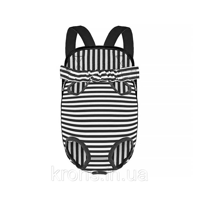 Рюкзак-кенгуру для тварин DT834 Strip Black + White S, фото 1
