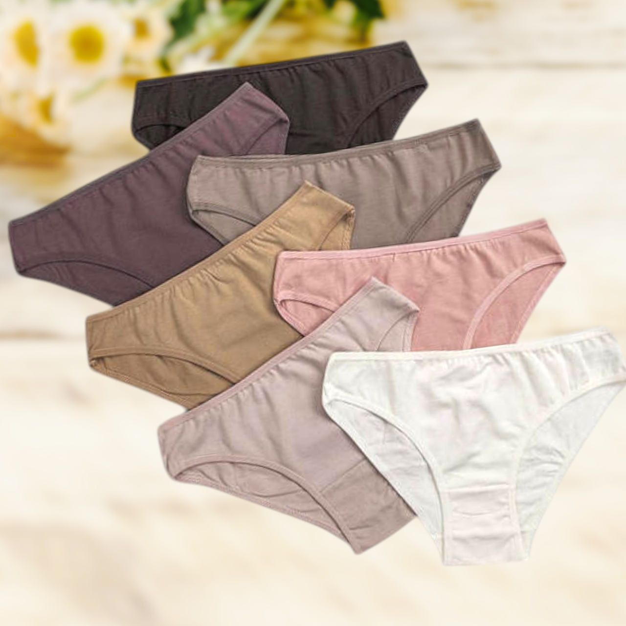 Жіночі трусики однотонні набір Nicoletta 7 шт в уп Розміри XL XXL, фото 1