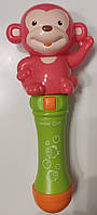 Брязкальце в ручку музикальне мавпочка 17 см на батарейці