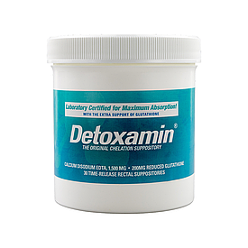Detoxamin 1500MG, Calcium-Disodium EDTA with Glutathione, 30 Count Cупозиторії з ЕДТА та глутатіоном, 30шт., срок 04/2027