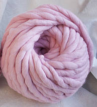 Товста пряжа ручного прядіння Elina Tolina 100% вовна (оброблена), світло-рожевий, фото 2