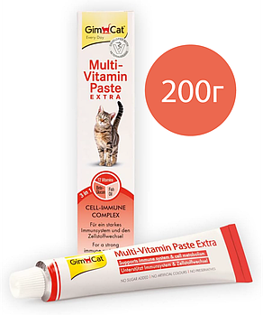 Паста GimCat Gim Cat multi-Vitamin EXTRA 200гр Мультивітамінна паста для котів і кішок GIMBORN