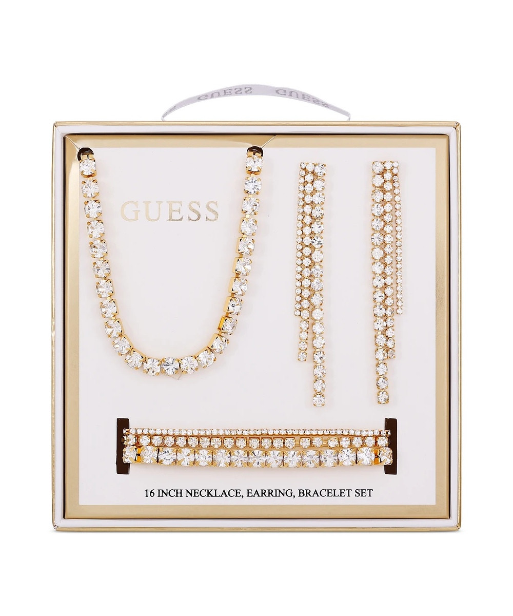 Набір прикрас GUESS кольє, сережки та три браслети 1159825385 (Золотистий One size), фото 1