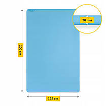 Килимок (мат) спортивний 4FIZJO TPE Gigant 200 x 125 x 2 см для йоги та фітнесу Sky Blue (P-5907739318985), фото 3