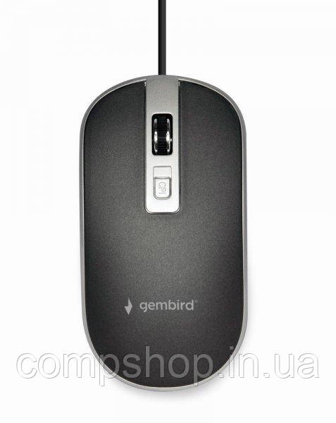 Миша Gembird MUS-4B-06-BS Black/Silver USB (код 136104)