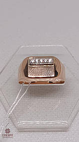 Золотий Перстень зі вставкою цирконій